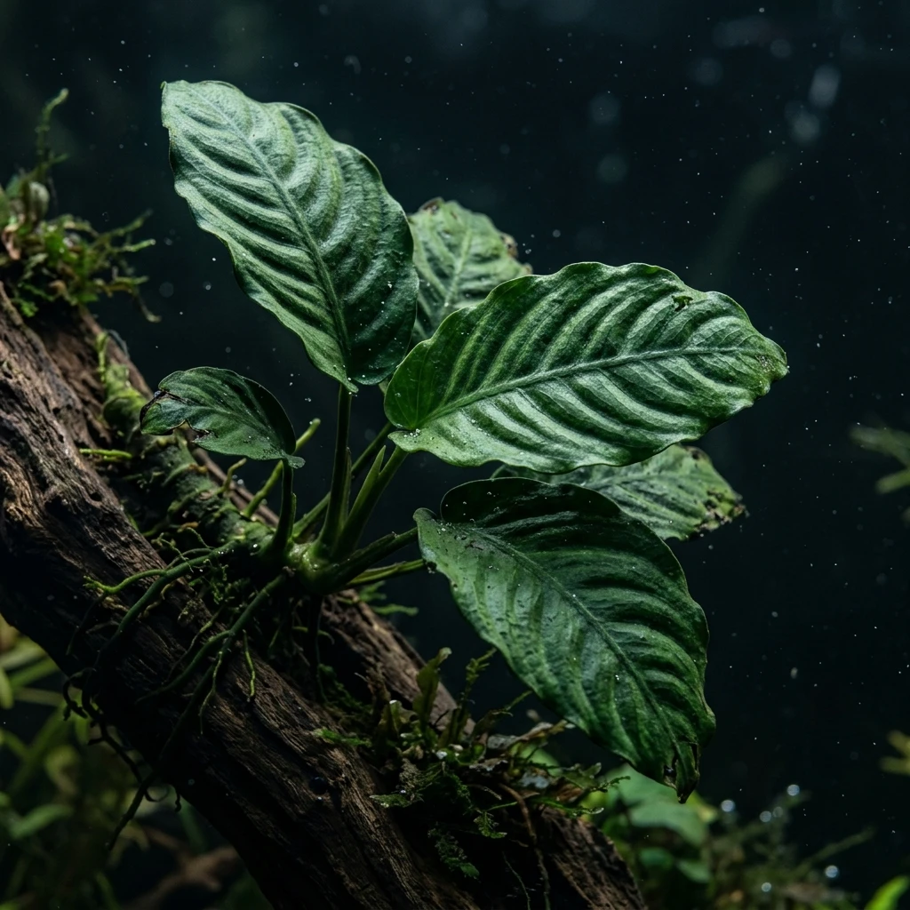 Identifica Anubias Coffeefolia (Anubias barteri 'Coffeefolia') con Plant AI