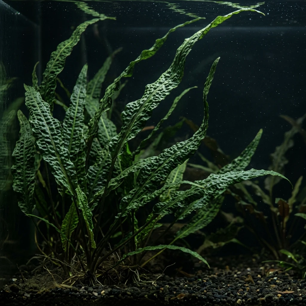 Identifica Crypt Balansae (Cryptocoryne crispata) con Plant AI