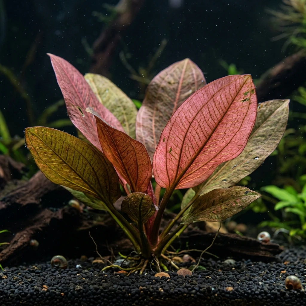 Identifica Red Melon Sword (Echinodorus 'Red Melon') con Plant AI