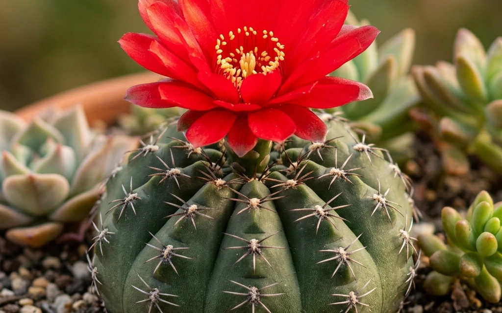 Identifica e cura Dwarf Chin Cactus (Gymnocalycium baldianum) con Plant AI