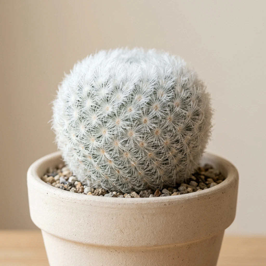 Identifica e cura Cactus piuma (Mammillaria plumosa) con Plant AI