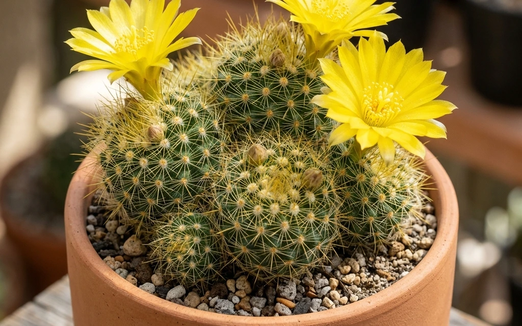 Identifica e cura Mammillaria Baumii (Mammillaria baumii) con Plant AI