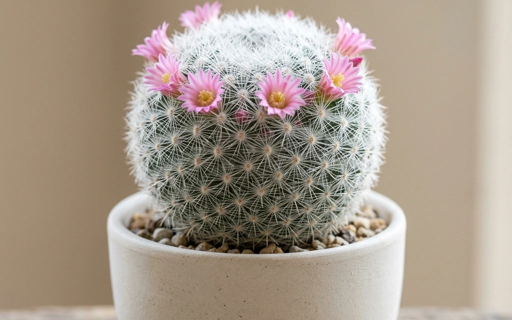 Identifica e cura Mammillaria Candida (Mammillaria candida) con Plant AI