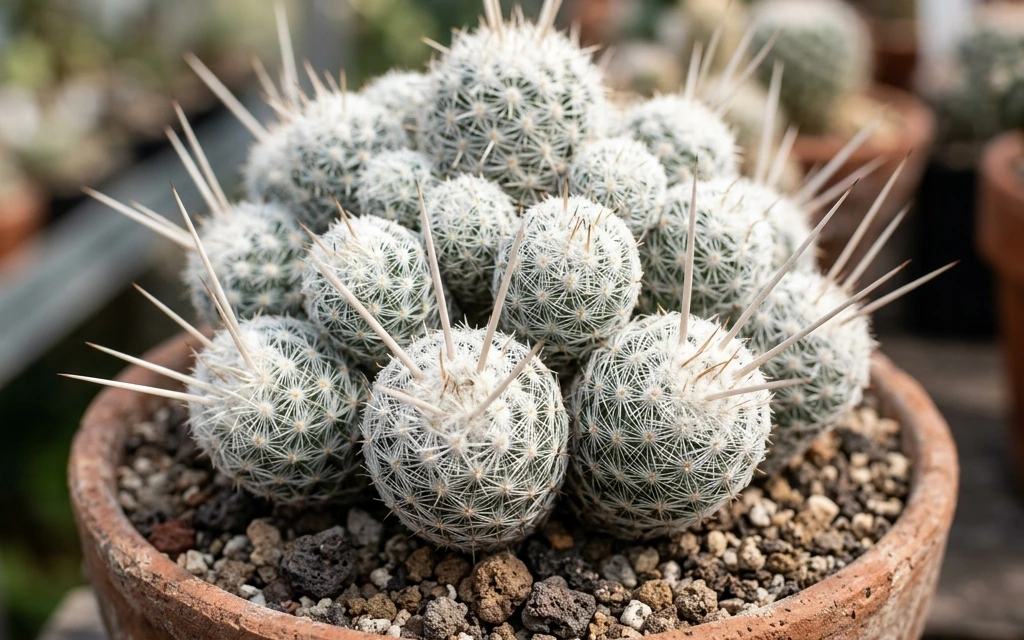 Identifica e cura Mammillaria Geminispina (Mammillaria geminispina) con Plant AI