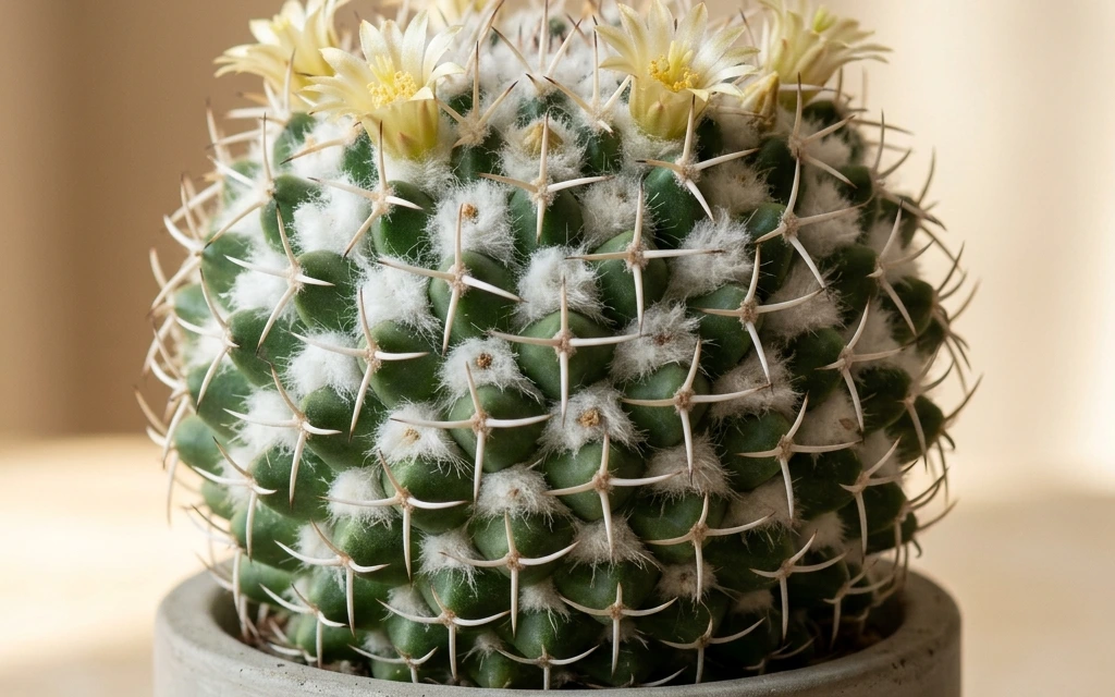 Identifica e cura Owl Eye Cactus (Mammillaria karwinskiana) con Plant AI