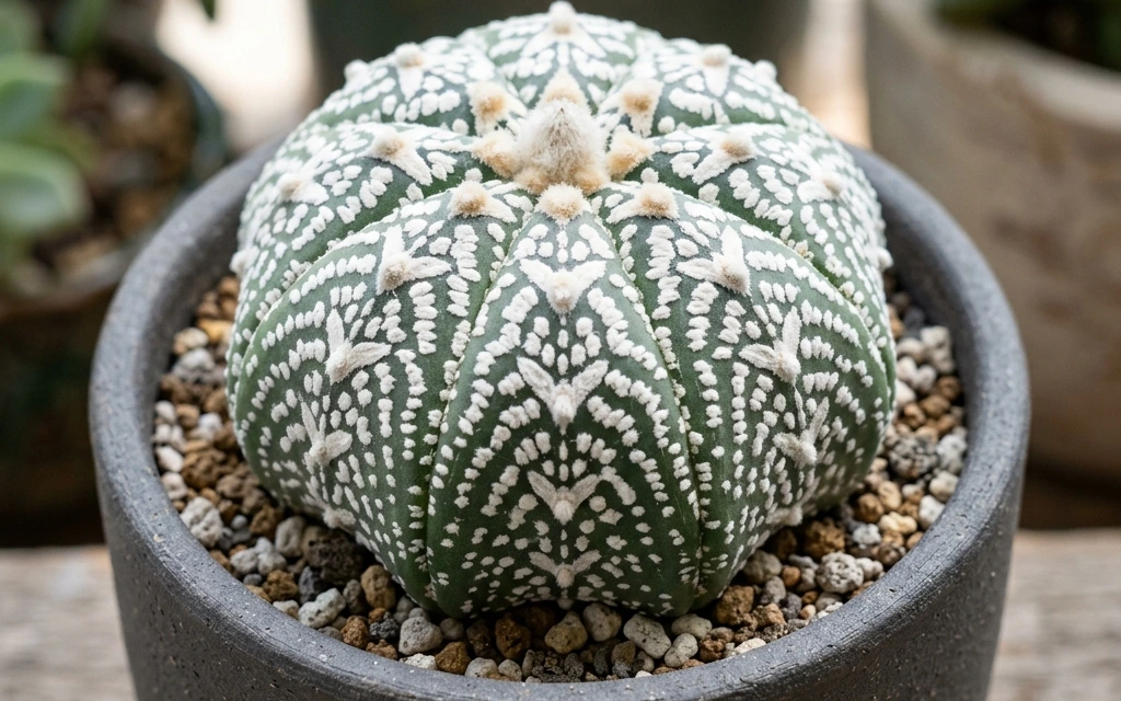Identifica e cura Super Kabuto (Astrophytum asterias 'Super Kabuto') con Plant AI