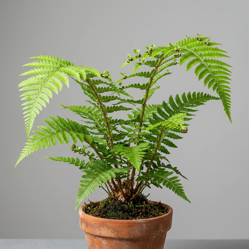 Identifica e cura Anderson's Holly Fern (Polystichum andersonii) con Plant AI