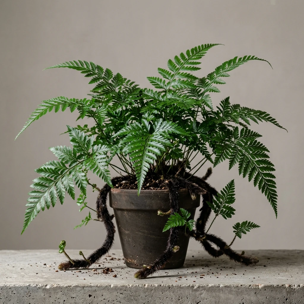 Identifica e cura Black Rabbit's Foot (Davallia denticulata) con Plant AI