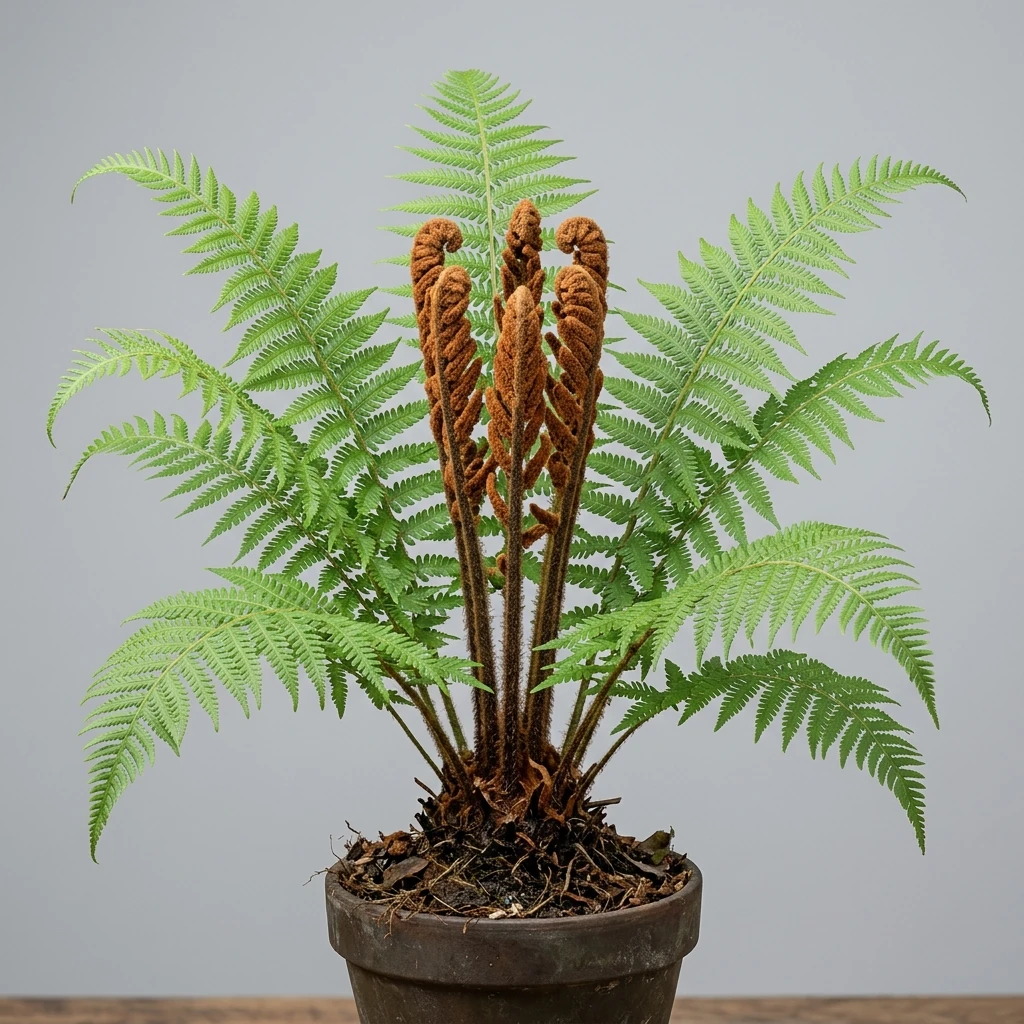 Identifica e cura Cinnamon Fern (Osmundastrum cinnamomeum) con Plant AI