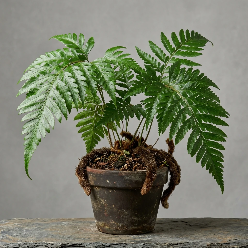 Identifica e cura Deer's Foot Fern (Davallia solida) con Plant AI
