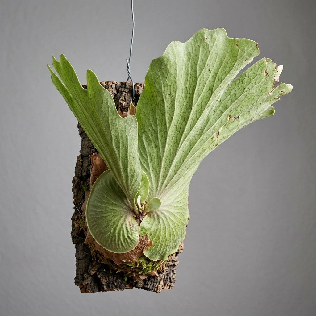 Identifica e cura Elephant Ear Staghorn (Platycerium elephantotis) con Plant AI