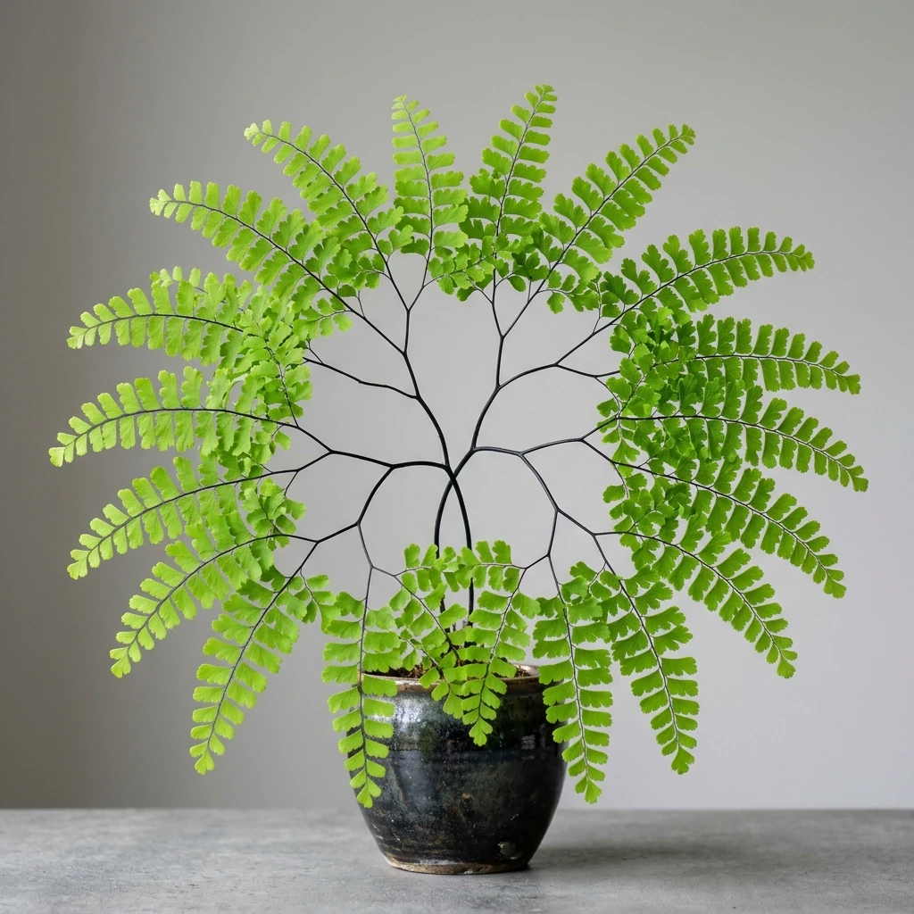 Identifica e cura Five-finger Fern (Adiantum pedatum) con Plant AI