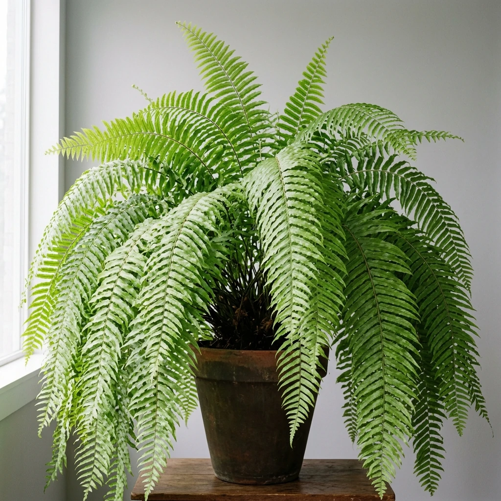 Identifica e cura Macho Fern (Nephrolepis falcata) con Plant AI