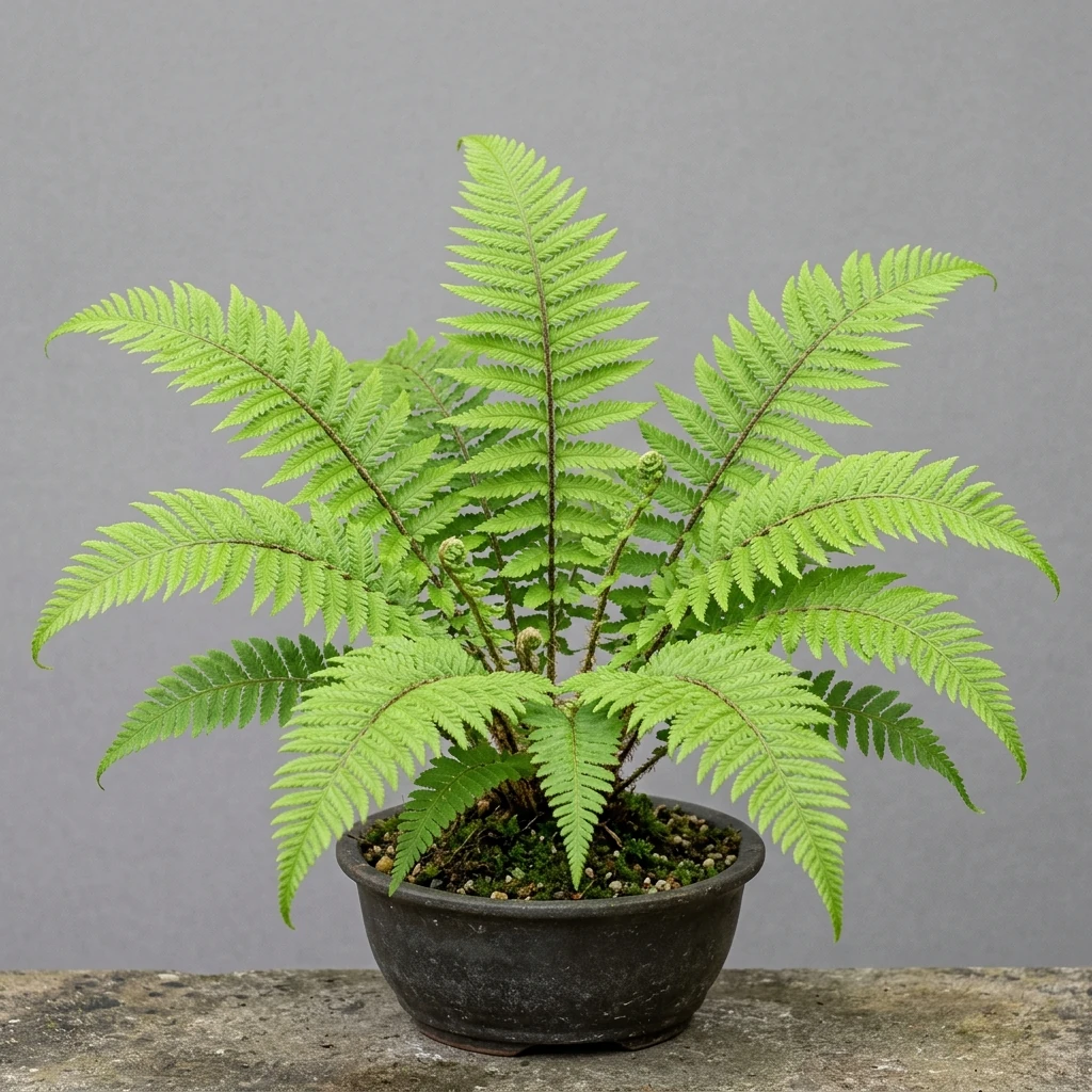 Identifica e cura Soft Shield Fern (Polystichum setiferum) con Plant AI