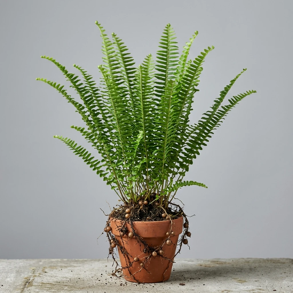 Identifica e cura Tuberous Sword Fern (Nephrolepis cordifolia 'Tuberosa') con Plant AI
