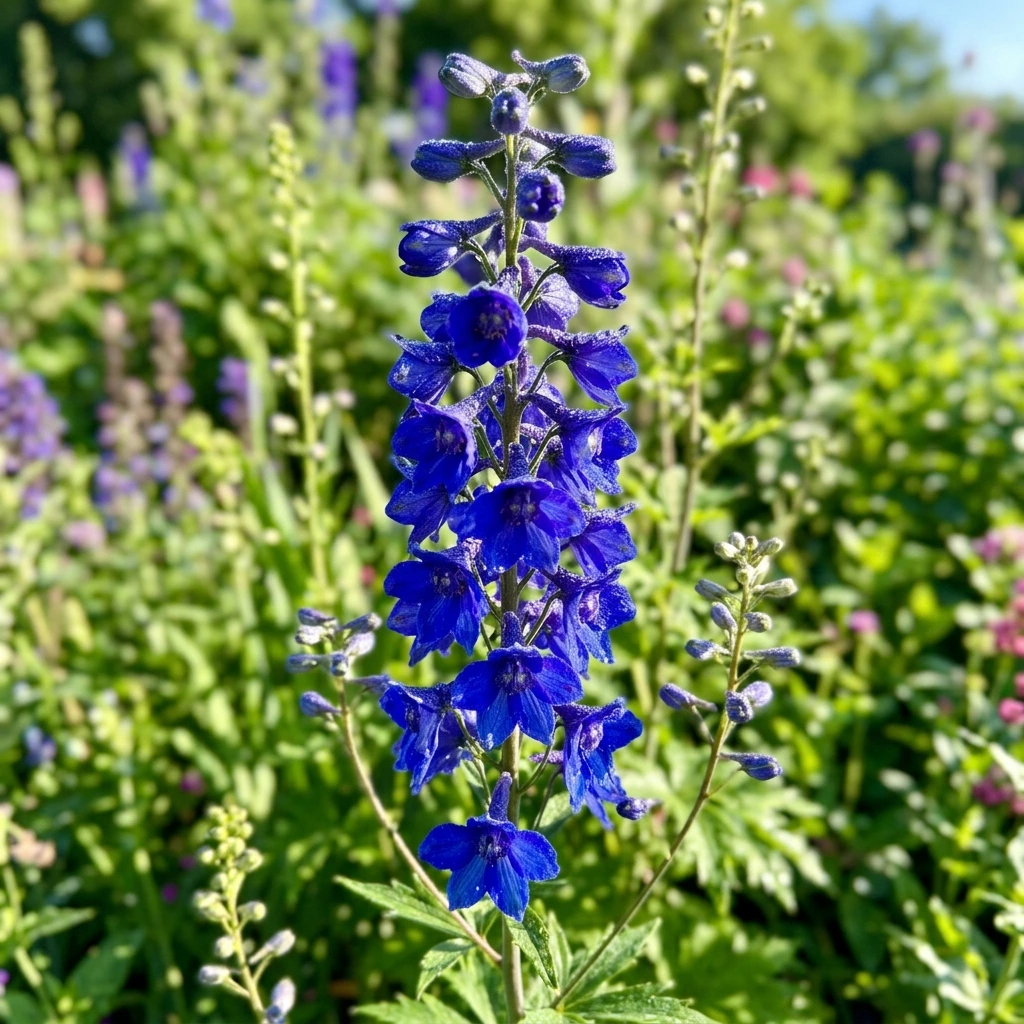 Identifica e cura Larkspur (Delphinium) con Plant AI