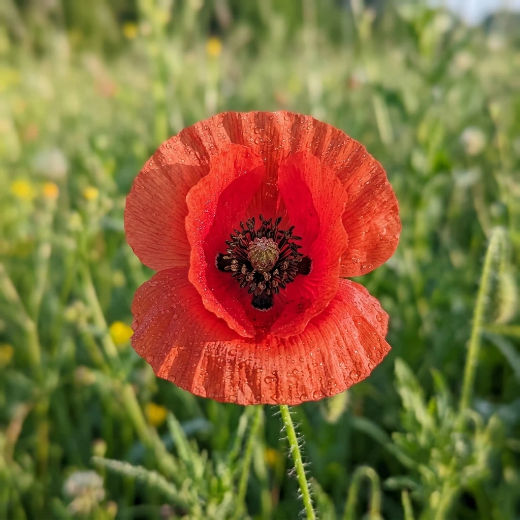 Identifica e cura Poppy (Papaver rhoeas) con Plant AI