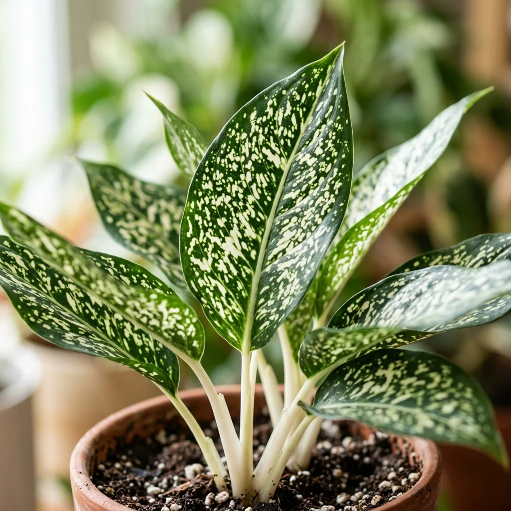 Identifica e cura Spring Snow Aglaonema (Aglaonema 'Spring Snow') con Plant AI