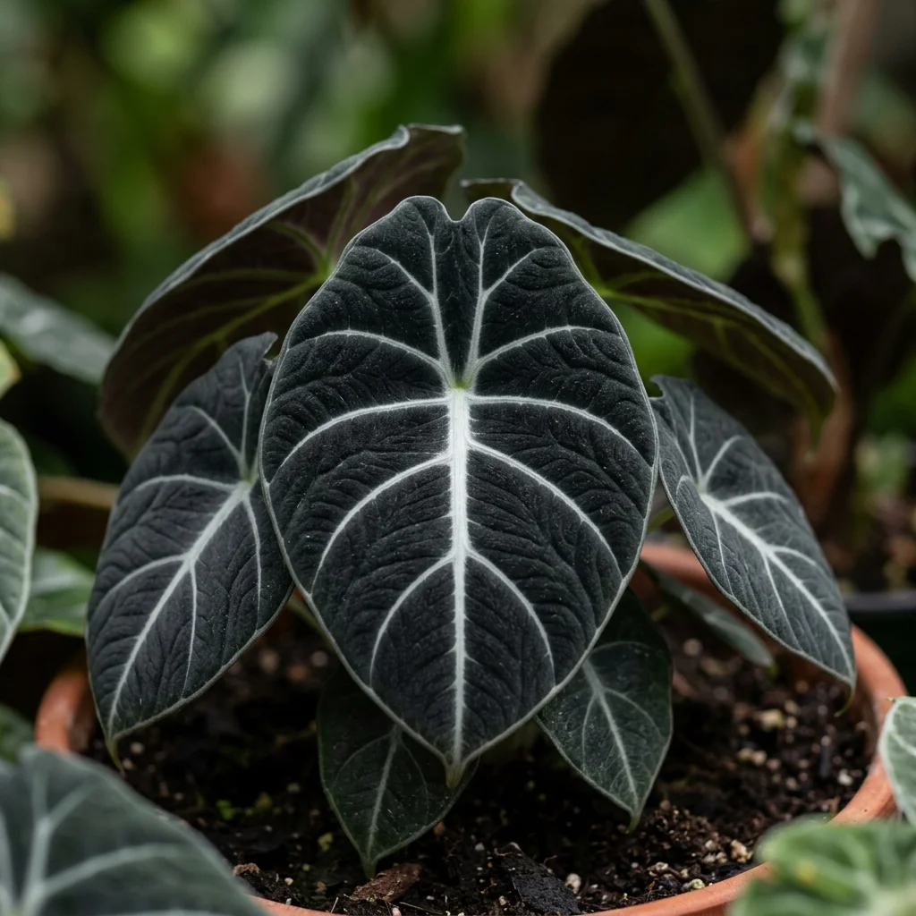 Identifica e cura Black Velvet Alocasia (Alocasia reginula) con Plant AI