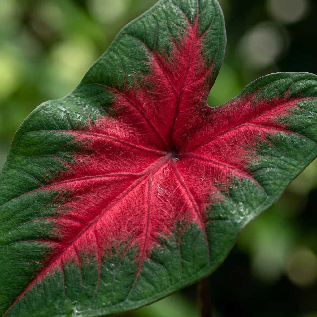 Identifica e cura Postman Joyner Caladium (Caladium bicolor 'Postman Joyner') con Plant AI