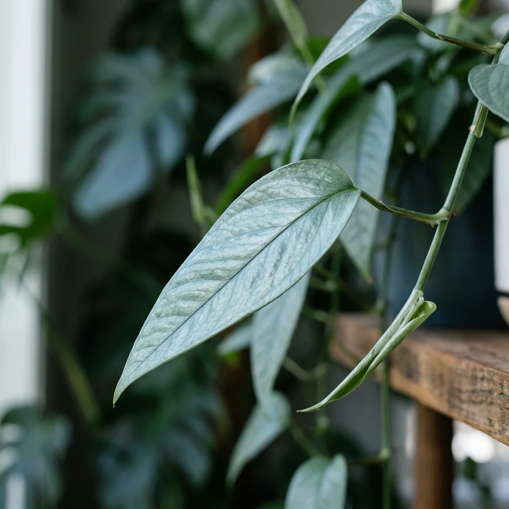 Identifica e cura Cebu Blue Pothos (Epipremnum pinnatum 'Cebu Blue') con Plant AI