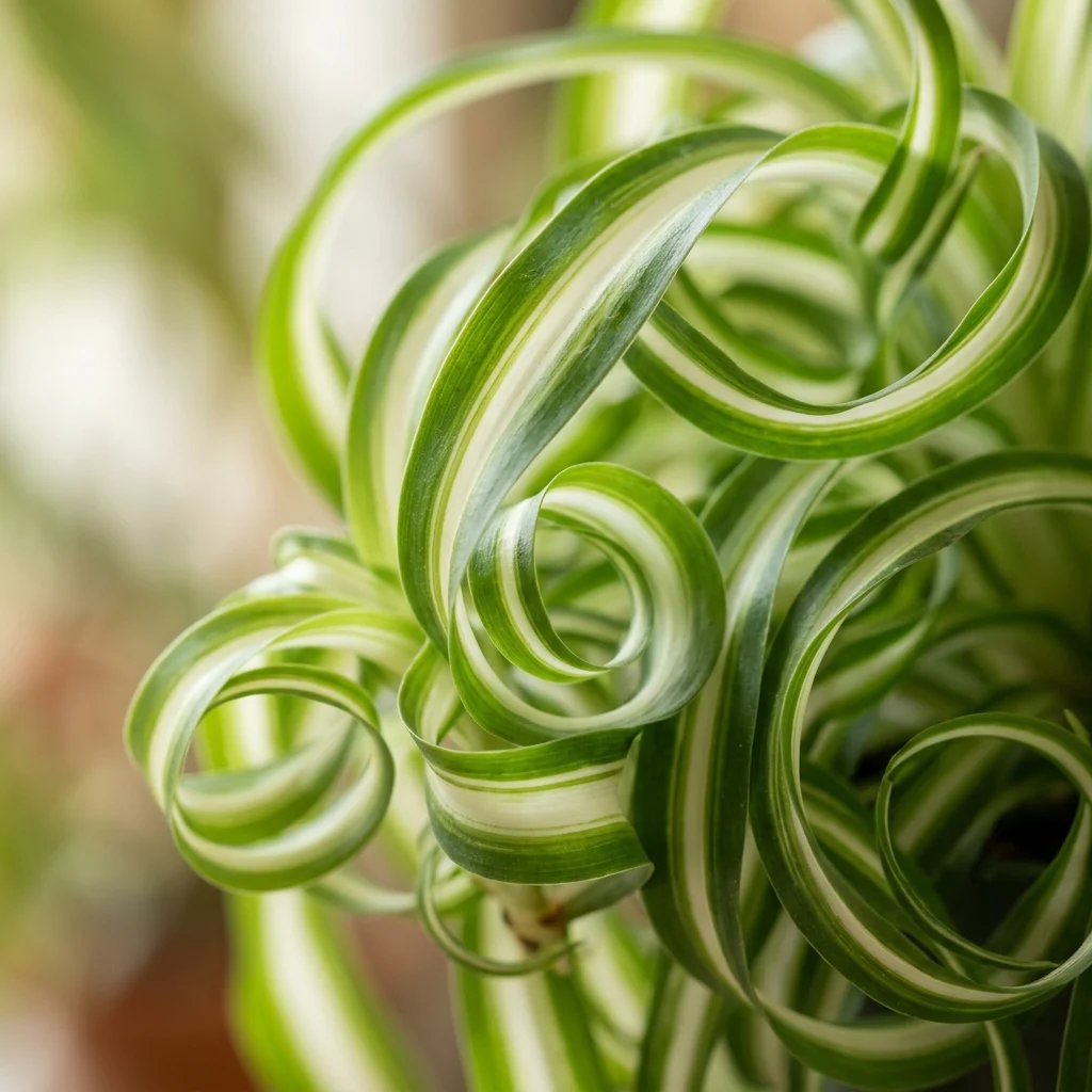 Identifica e cura Falangio riccio (Chlorophytum comosum 'Bonnie') con Plant AI