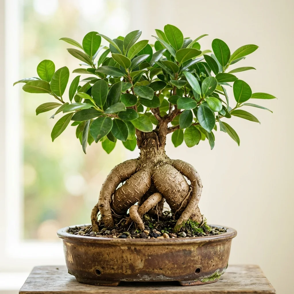 Identifica e cura Ginseng Ficus (Ficus microcarpa) con Plant AI