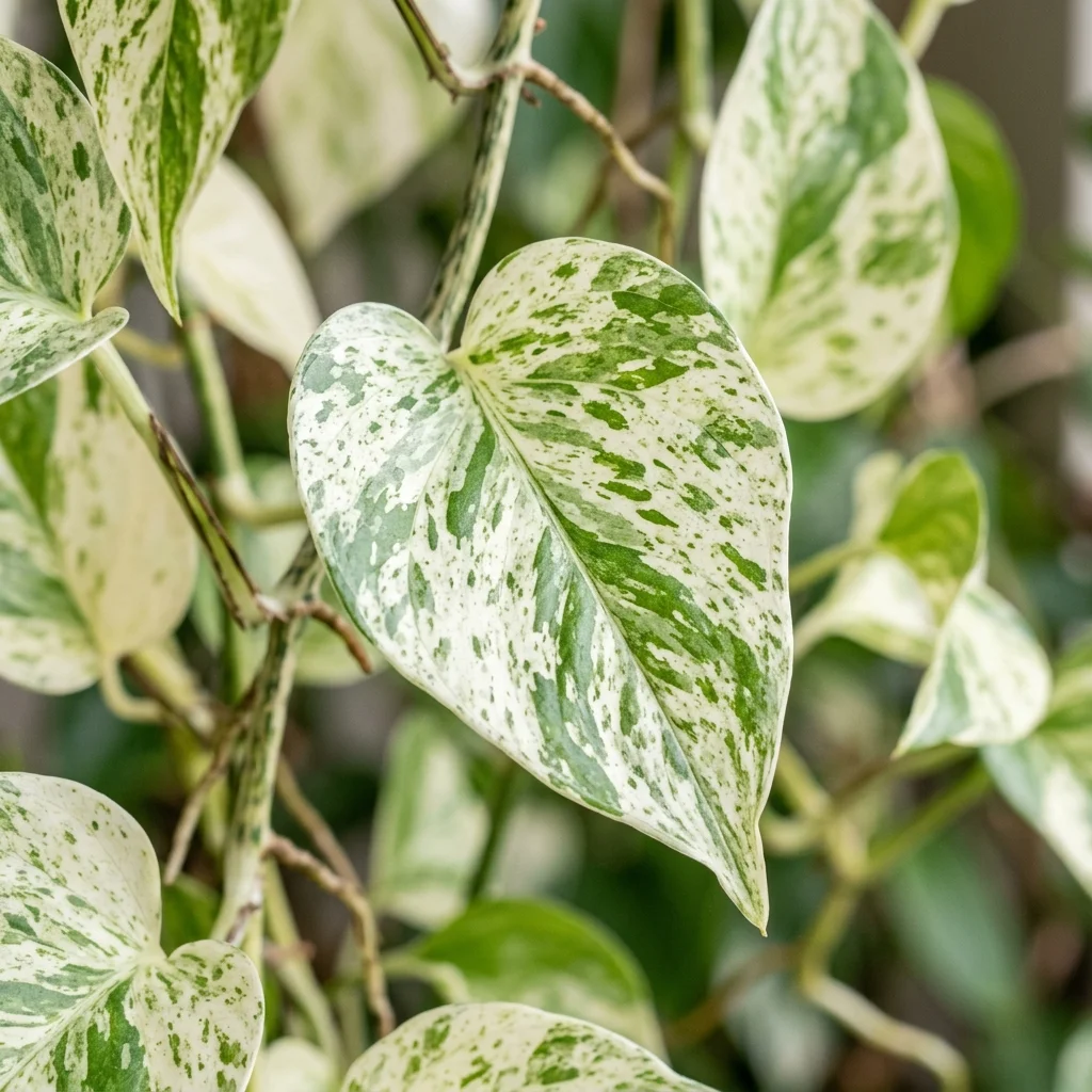 Identifica e cura Marble Queen Pothos (Epipremnum aureum 'Marble Queen') con Plant AI