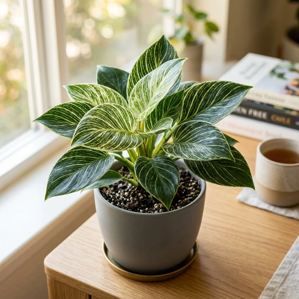 Identifica e cura Philodendron Birkin (Philodendron hederaceum 'Birkin') con Plant AI