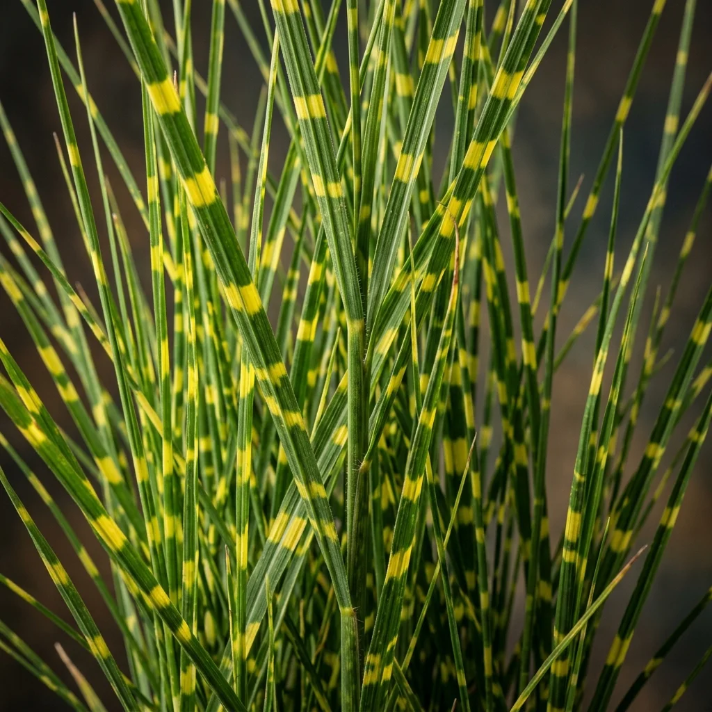 Identifica e cura Gold Bar Grass (Miscanthus sinensis 'Gold Bar') con Plant AI