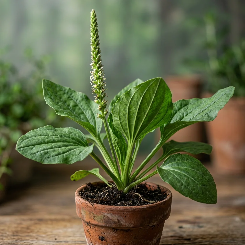 Identifica e cura Piantaggine maggiore (Plantago major) con Plant AI
