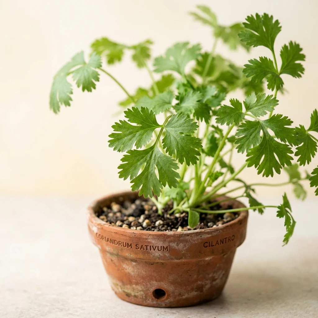 Identifica e cura Cilantro (Coriandrum sativum) con Plant AI