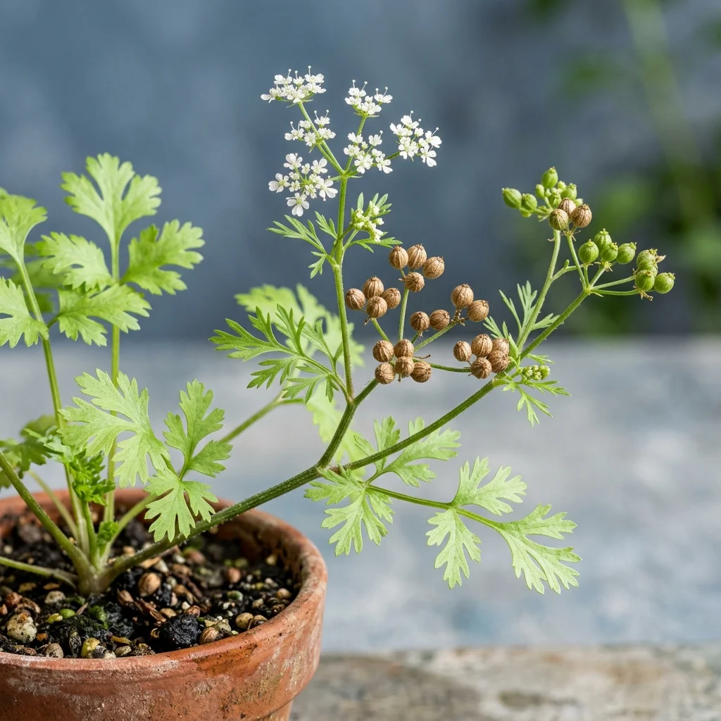 Identifica e cura Coriander (Coriandrum sativum (Seed Form)) con Plant AI