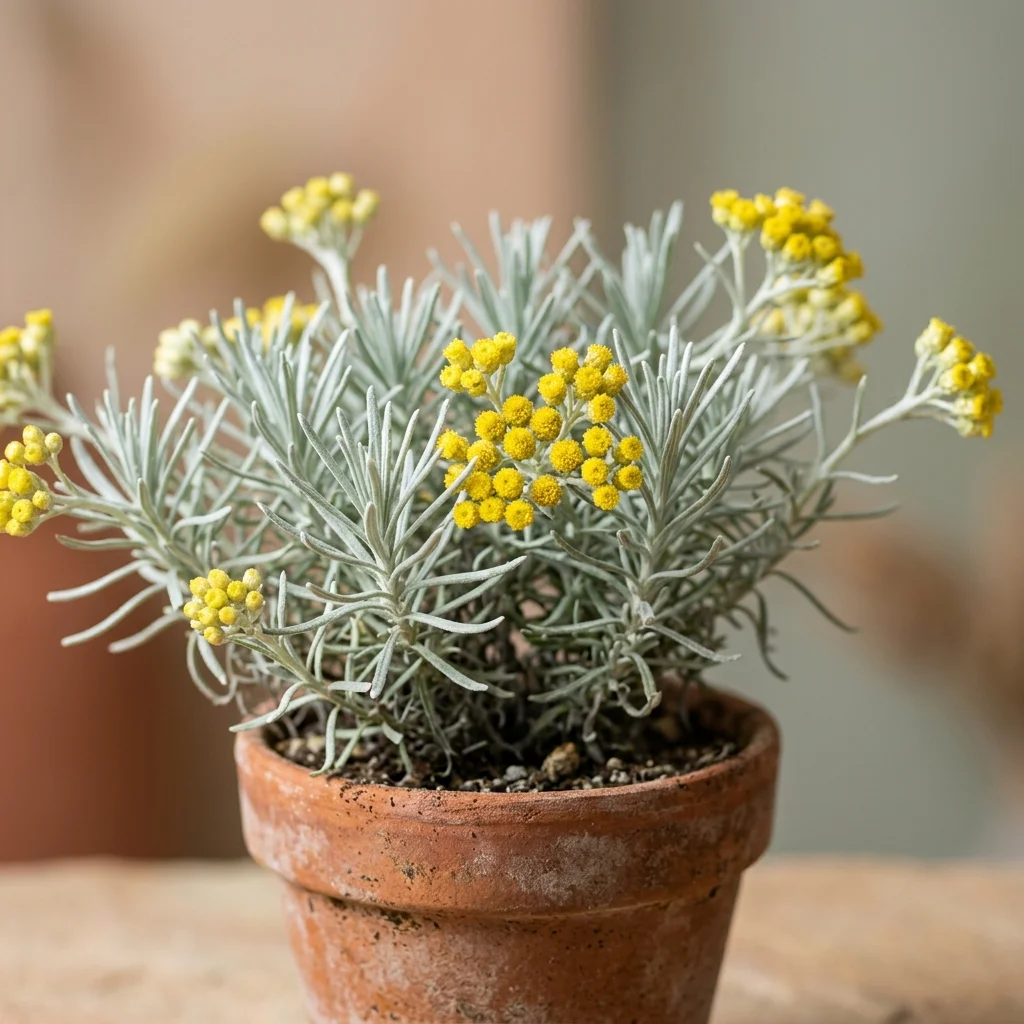 Identifica e cura Curry Plant (Helichrysum italicum) con Plant AI