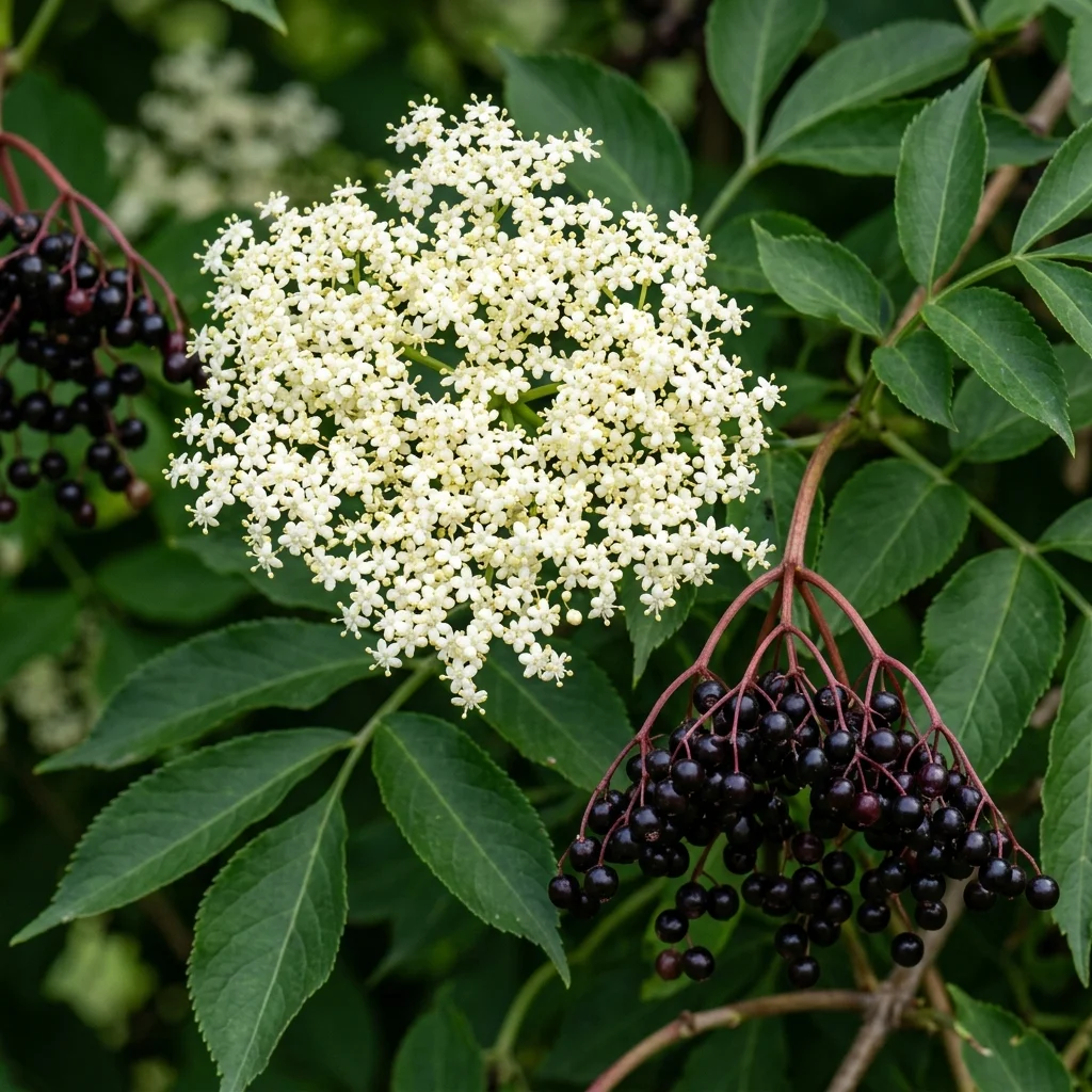 Identifica e cura Elderberry Herb (Sambucus nigra) con Plant AI