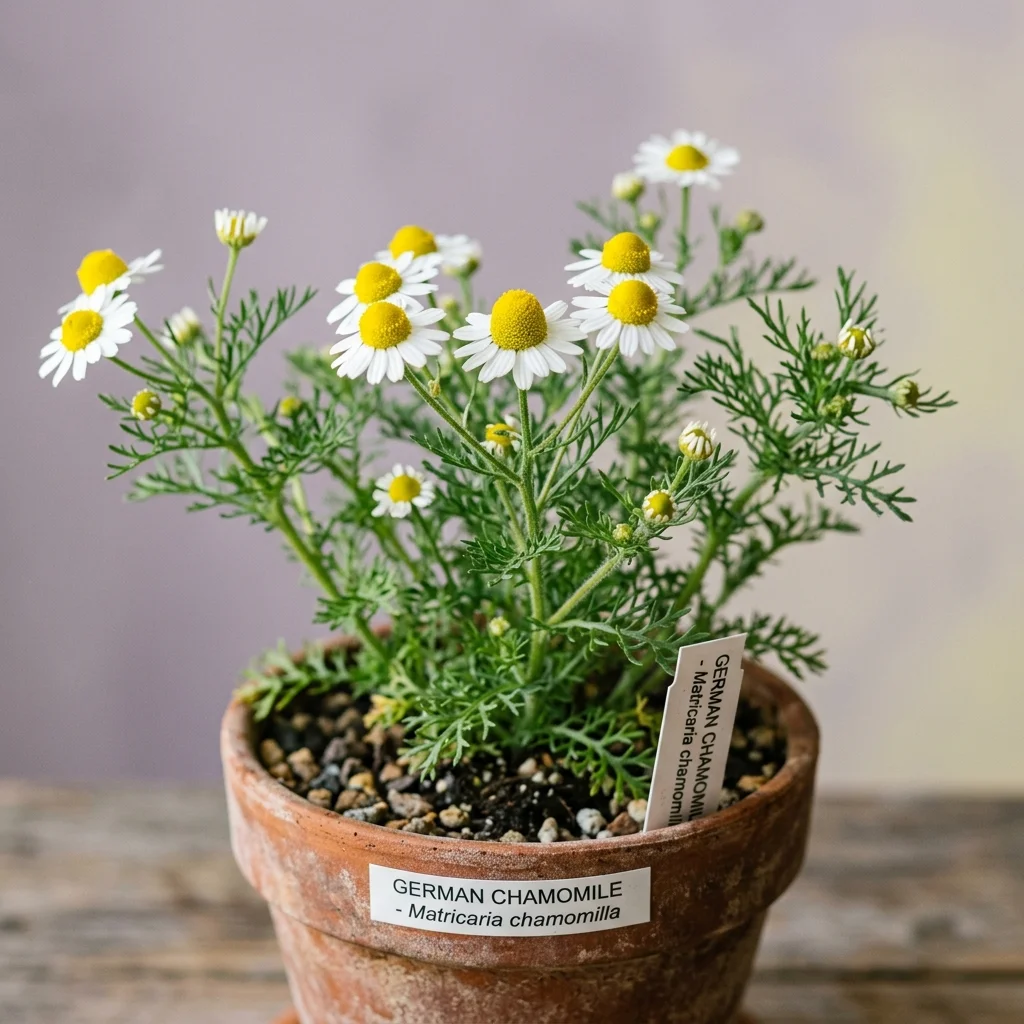Identifica e cura German Chamomile (Matricaria chamomilla) con Plant AI