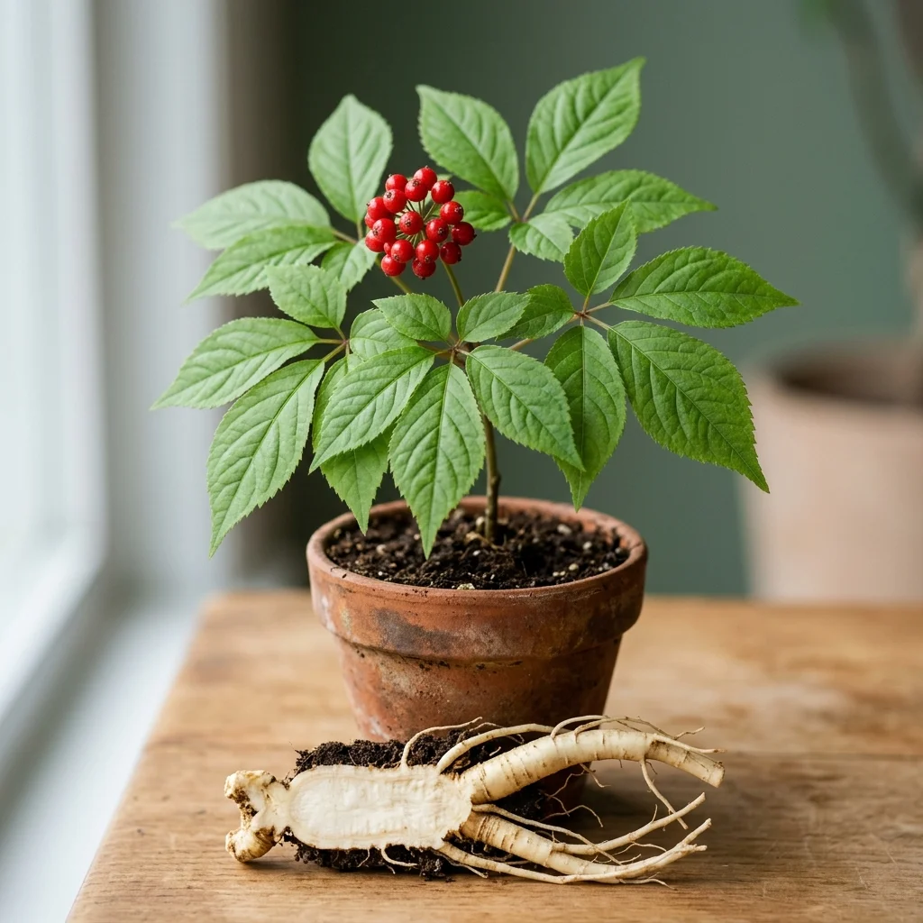 Identifica e cura Ginseng (Panax ginseng) con Plant AI