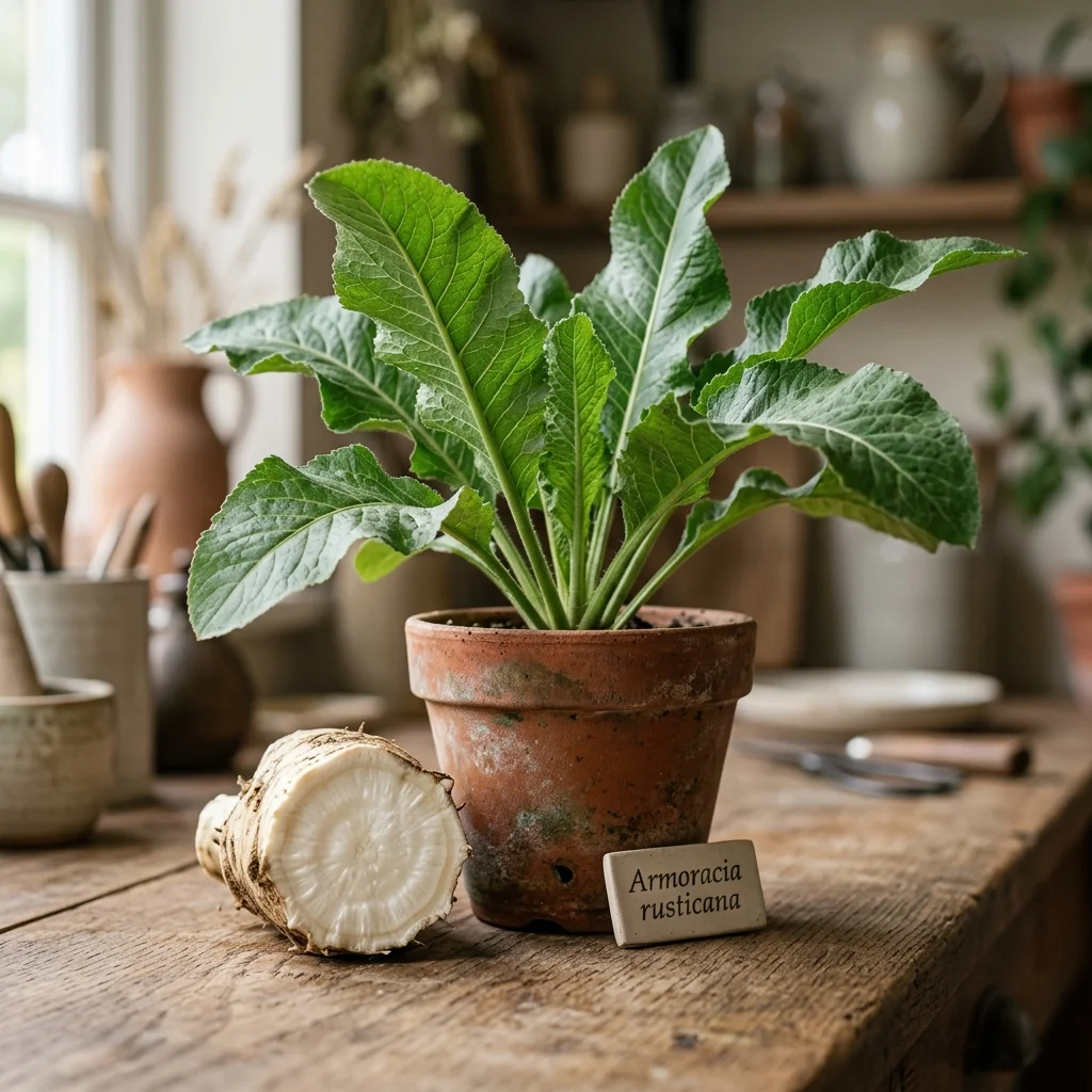 Identifica e cura Horseradish (Armoracia rusticana) con Plant AI