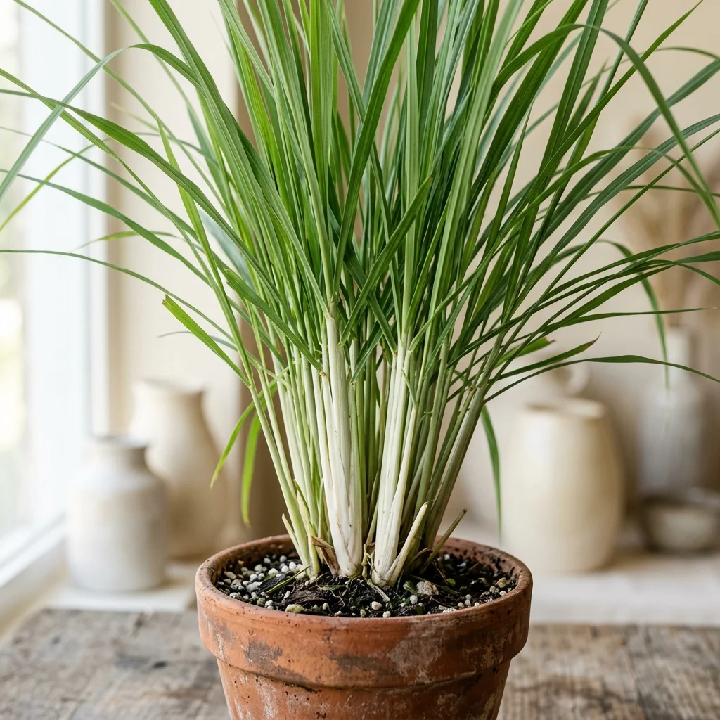 Identifica e cura Lemongrass (Cymbopogon citratus) con Plant AI