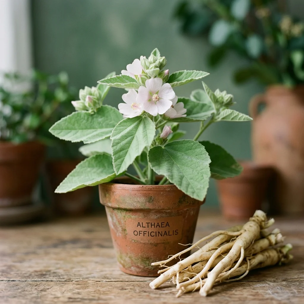 Identifica e cura Marshmallow Root (Althaea officinalis) con Plant AI
