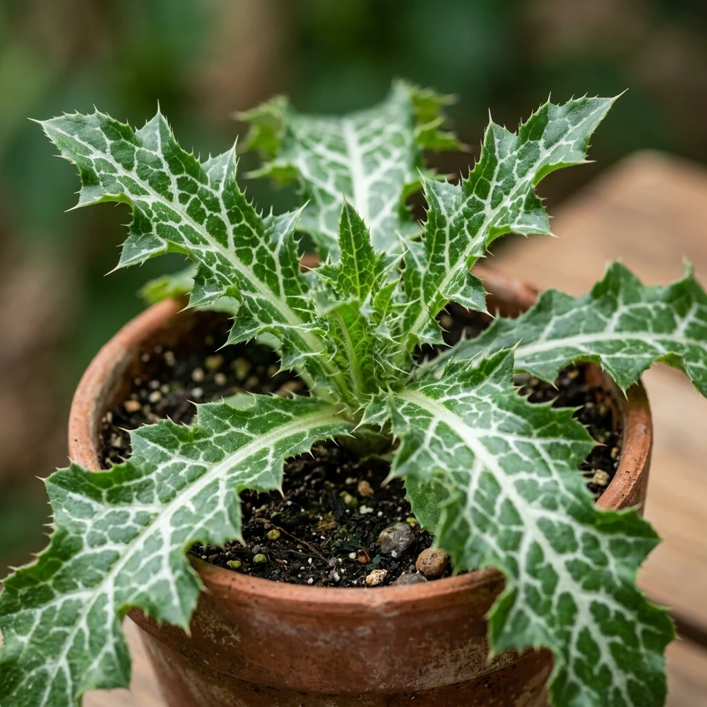 Identifica e cura Milk Thistle (Silybum marianum) con Plant AI