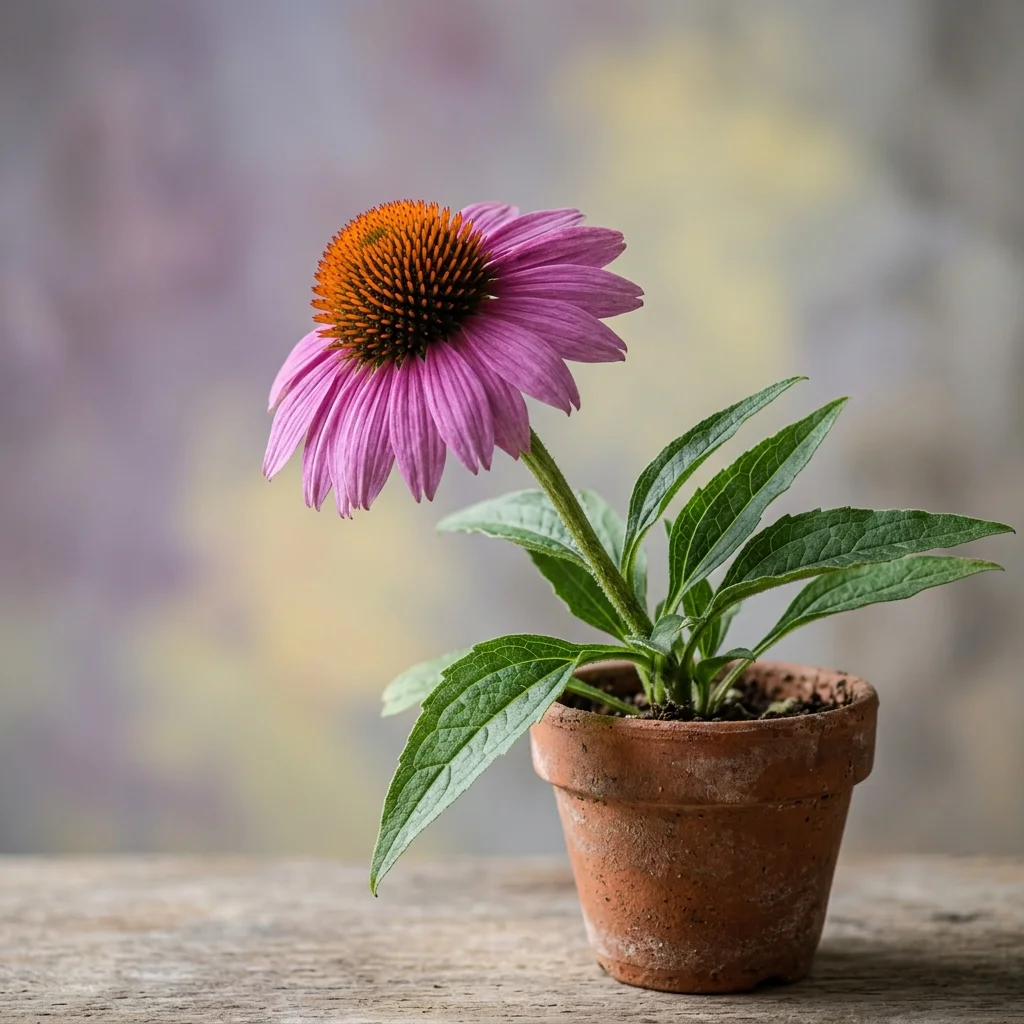 Foto botanica di Purple Coneflower (Echinacea purpurea) per identificazione Plant AI