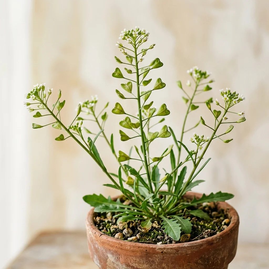 Identifica e cura Shepherd's Purse (Capsella bursa-pastoris) con Plant AI