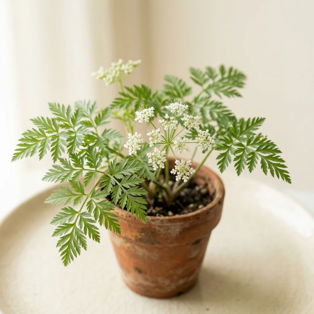 Identifica e cura Sweet Cicely (Myrrhis odorata) con Plant AI