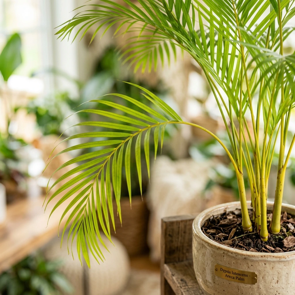Identifier Palmier areca (Dypsis lutescens) avec Plant AI