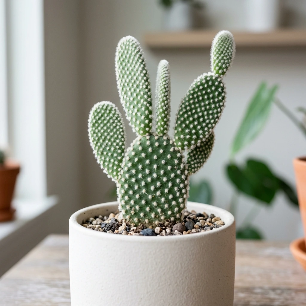 Identifier Cactus oreilles de lapin (Opuntia microdasys) avec Plant AI