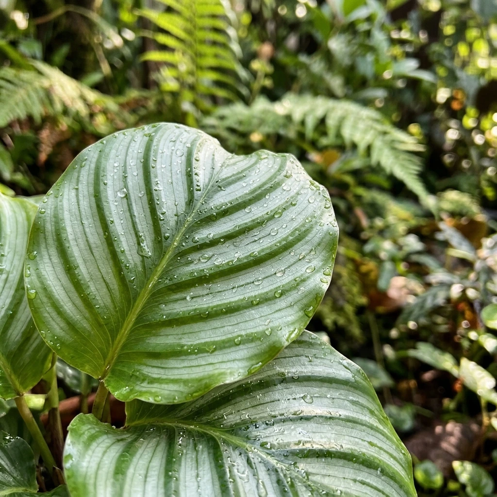 Identifier Calathéa orbifolia (Goeppertia orbifolia) avec Plant AI