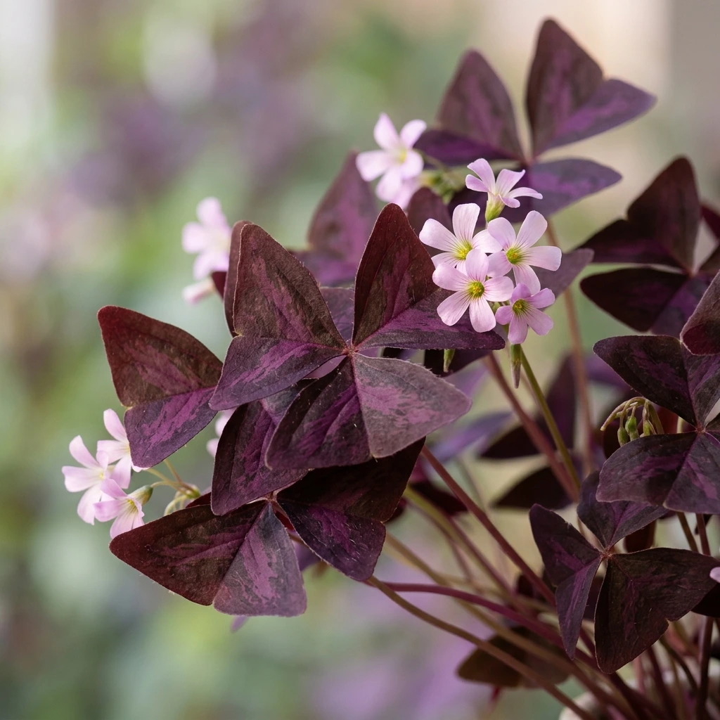 Identifier Oxalis pourpre (Oxalis triangularis) avec Plant AI