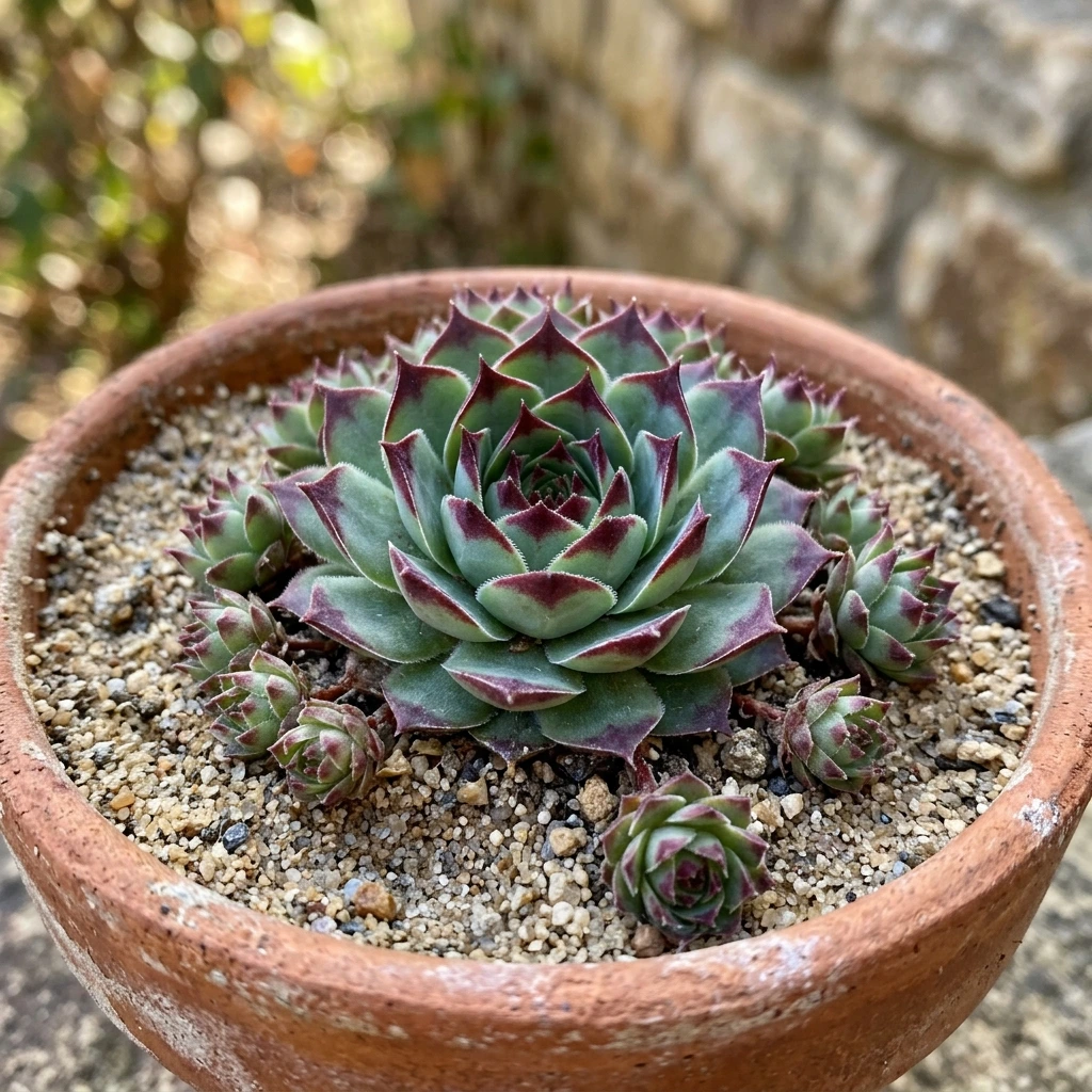 Identifier Joubarbe (Sempervivum tectorum) avec Plant AI