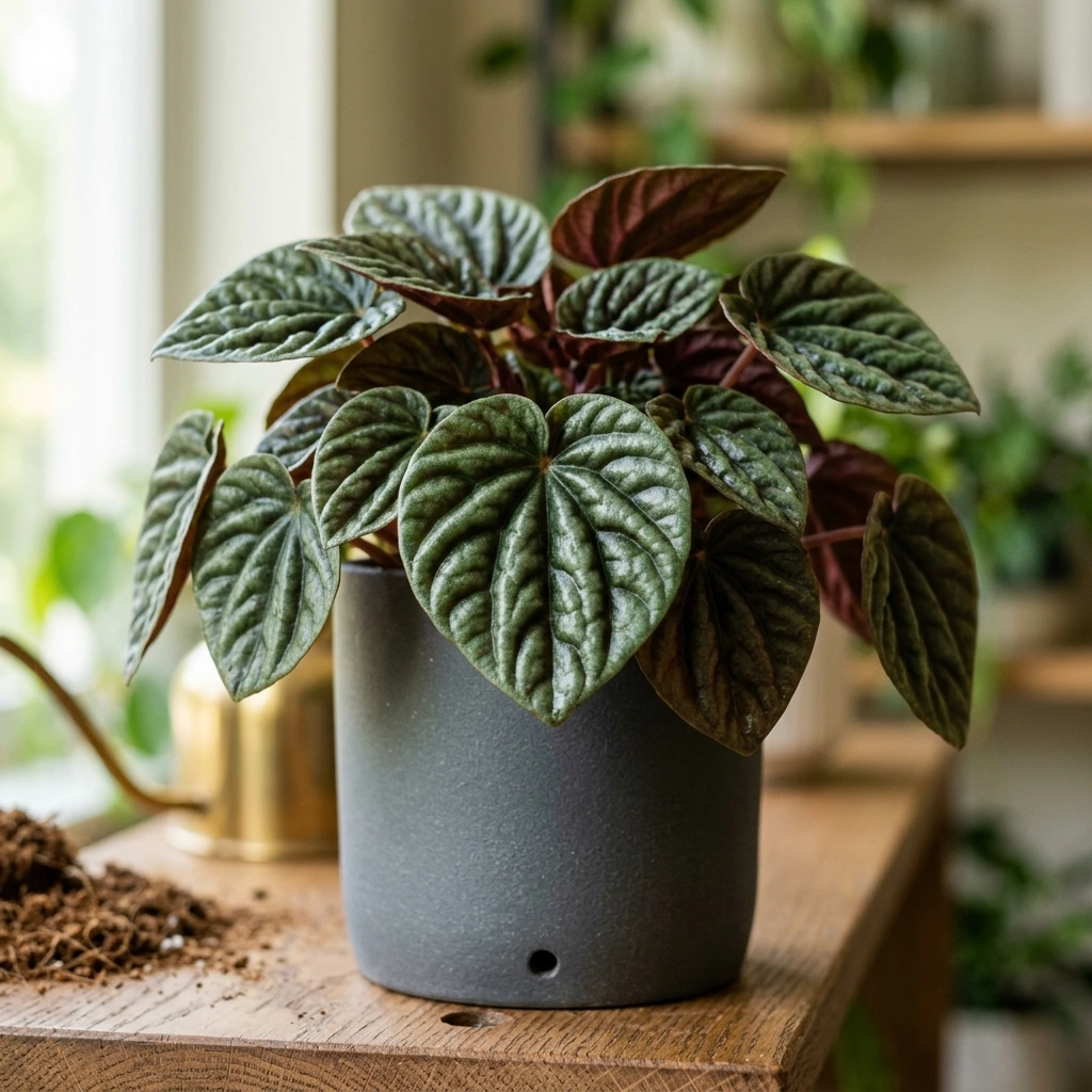 Identifier Pépéromia caperata (Peperomia caperata) avec Plant AI